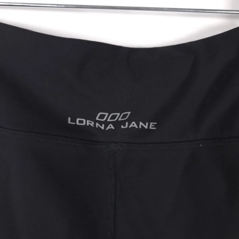 LORNA JANE Phone Pockets Back Mesh Panel Cut Trim Leggings No‎ Size Tag XS-S